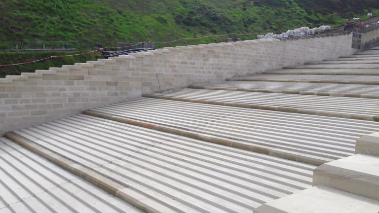 New concrete spillway and masonry walls - Courtesy of MMB