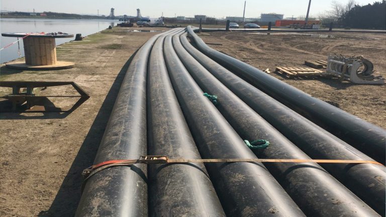 Pipe storage at Teesport - Courtesy of Royal HaskoningDHV
