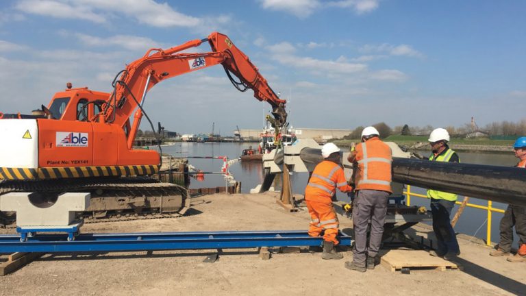 Collaring at Teesport - Courtesy of Royal HaskoningDHV