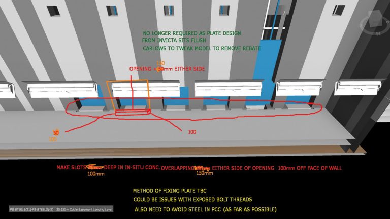 Typical BIM360 Glue mark-up - Courtesy of Arcadis