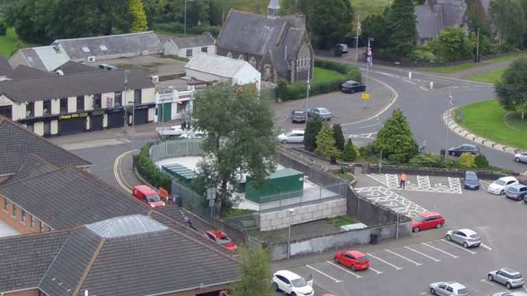 Aerial of completed Galgorm WwPS - Courtesy of NI Water
