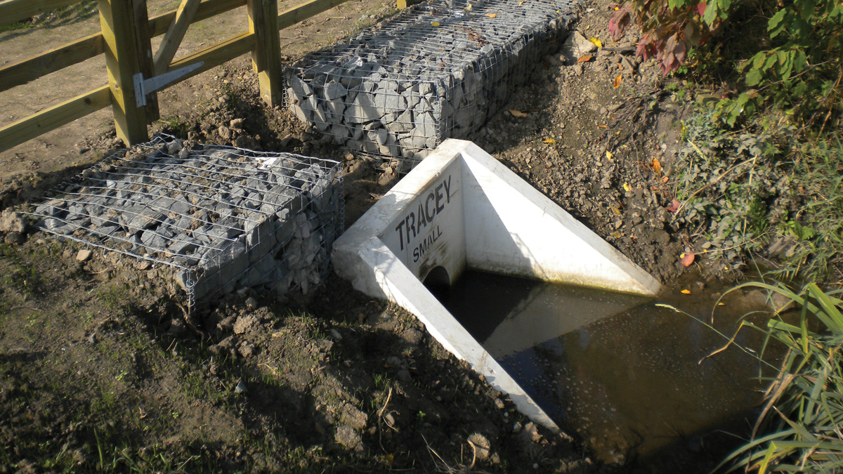 The flow control structure at Forest Hall letch within Longbenton Community College - Courtesy of Esh Stantec