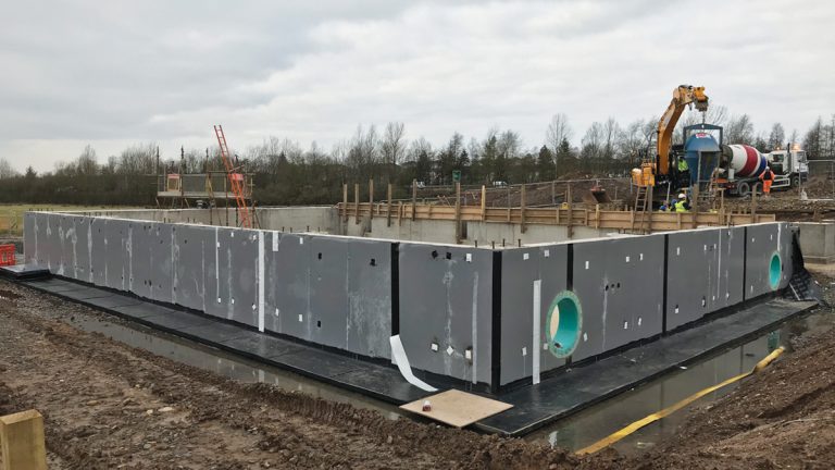 Pumping Station structure under construction - Courtesy of CWA