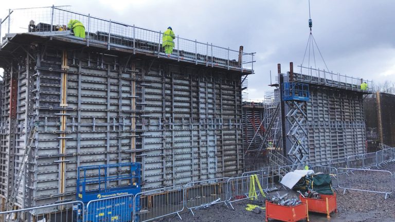 Nereda tank external shuttering - Courtesy of Scottish Water