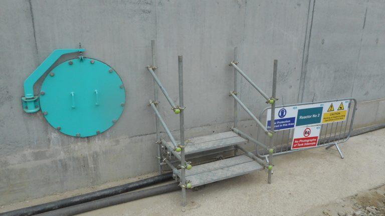 Low level man access to reactors to reduce working at height - Courtesy of Scottish Water