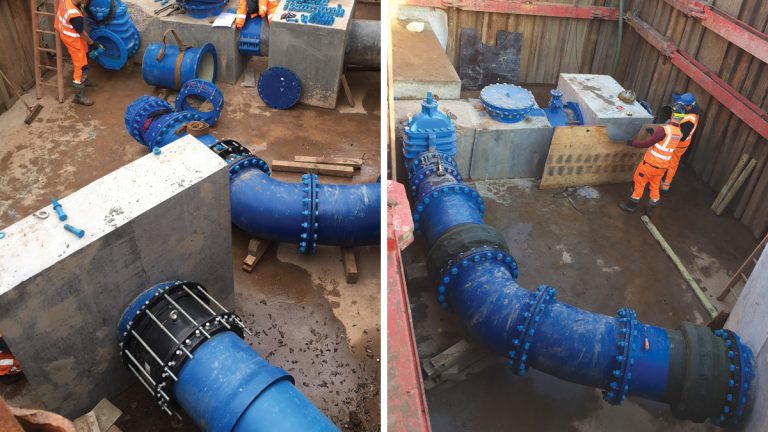 Diversion of critical service mains away from the working area - Courtesy of nmcn PLC