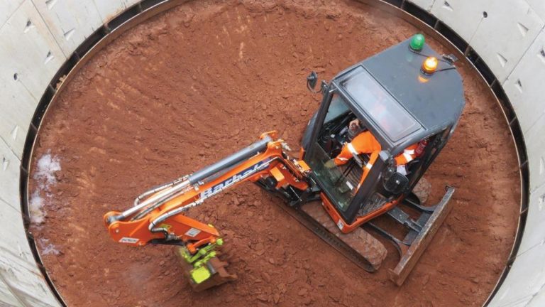 Drive shaft for one of the tunnels - Courtesy Severn Trent Water