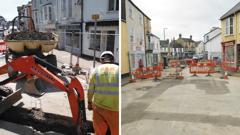 Typical Roads within Chudleigh, Devon where new surface water system needed to be installed - Courtesy of SWW Delivery Alliance H5O