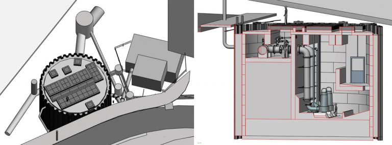 3D CAD drawing of main pumping station - Courtesy of eight2O