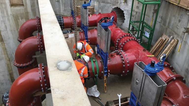 Wall between wet well and valve chamber - Courtesy of eight2O