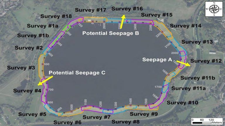 Surveys and coverage - Courtesy of Willowstick Surveys