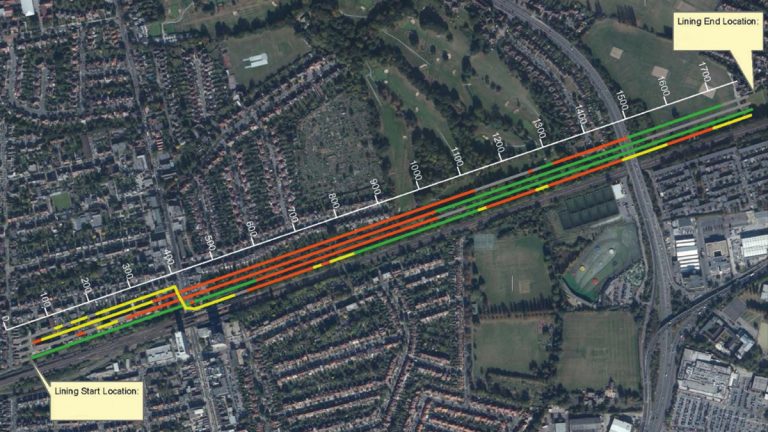 Fig 1: Graphical image of pipe condition assessment results - Courtesy SMB