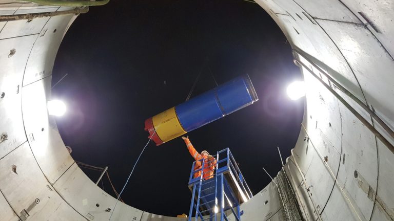 MTBM at Shaft ‘B’ - Courtesy of Barhale Ltd