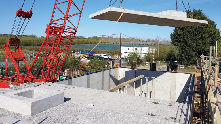 Contact tank during construction - Courtesy of Barhale Ltd