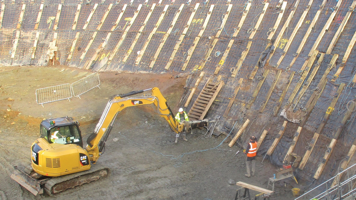 Installation of a Platipus Anchor - Courtesy of OGI Groundwater Specialists