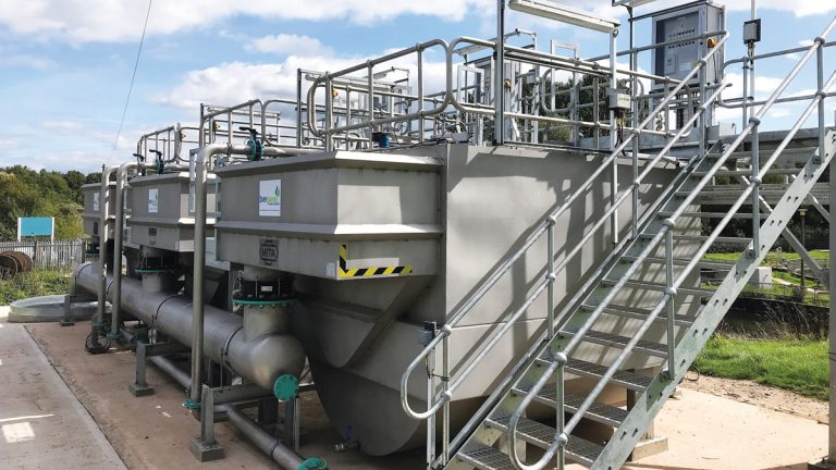 Winsford STW: 3 (No.) Evergreen MSF 12/60 Cloth filters with access platforms and local control panels - Courtesy of Evergreen Water Solutions and LiMA