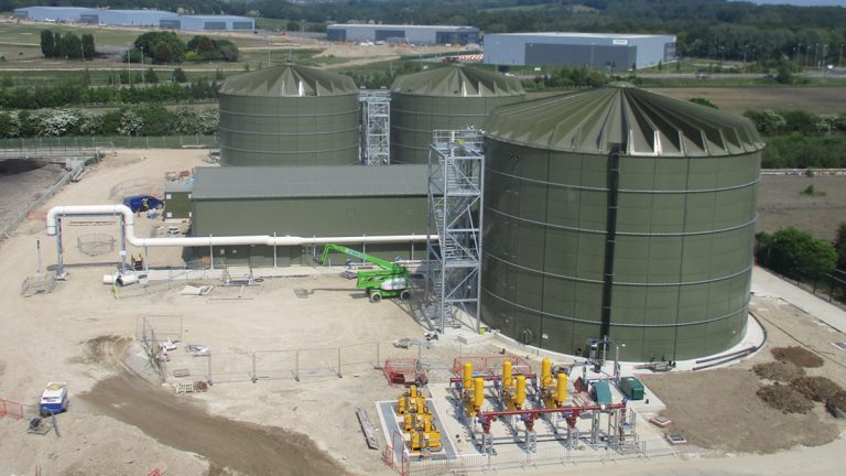 Sludge thickening process area under construction - Courtesy of YWS