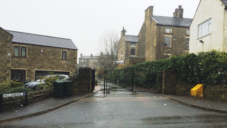 Cul-de-sac street suffering from sewer flooding from manhole chamber located in the road on the uphill side - Courtesy of MMB