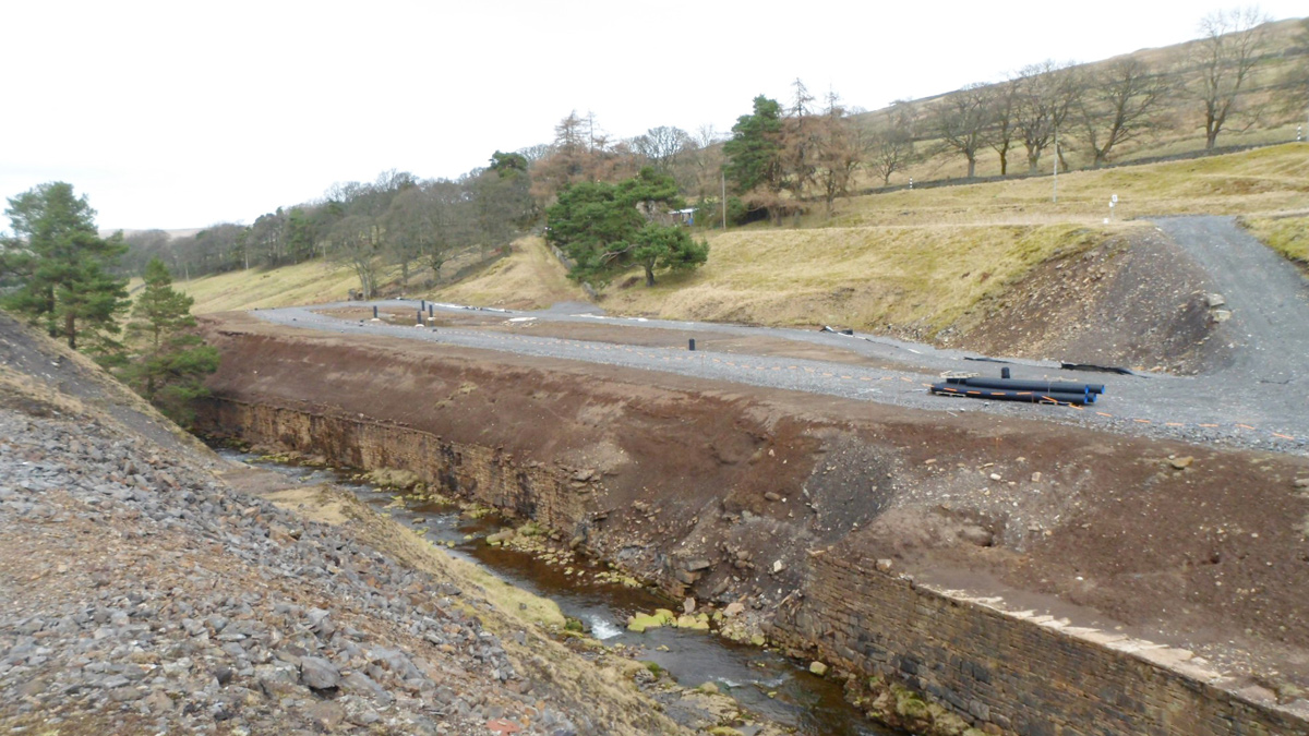 Carrshield Tailings Dam before construction (June 2018) - Courtesy of Environment Agency