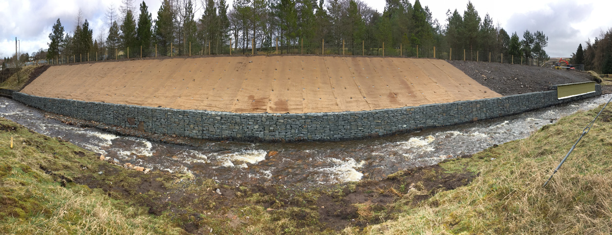 Nenthead car park river bank completed - Courtesy of Environment Agency