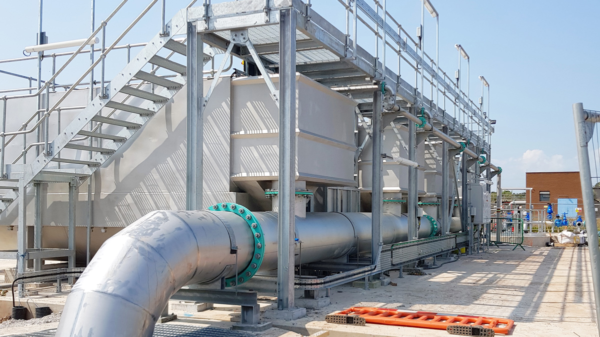 Crewe STW - Evergreen cloth filter MSF 24/120 with outlet manifold - Courtesy of Fortis Engineering Services/LiMA