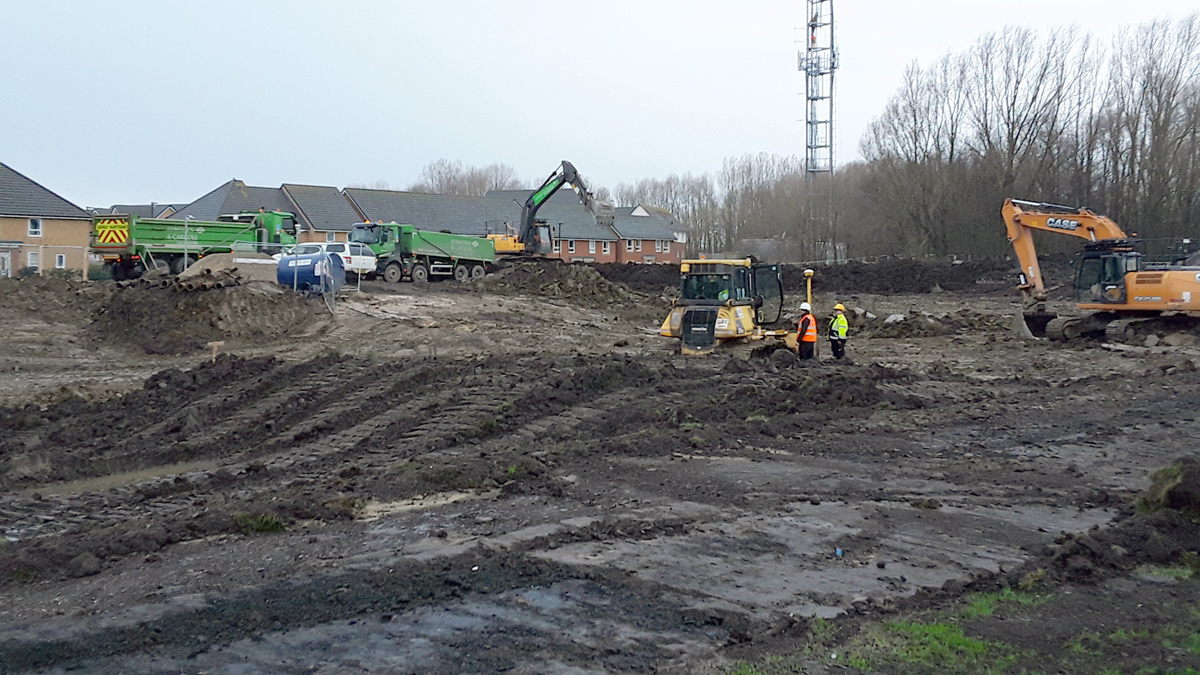Excavation of the basin (2019) - Courtesy of Esh Stantec