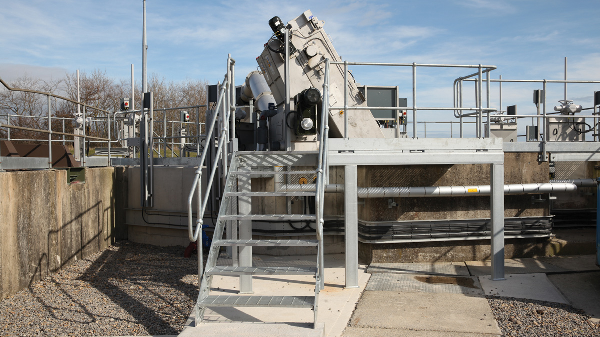 Access staircase to inlet works - Courtesy of Mott MacDonald Bentley