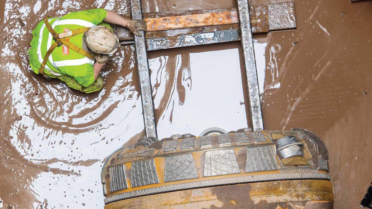 TBM breakthrough - Courtesy of Scottish Water