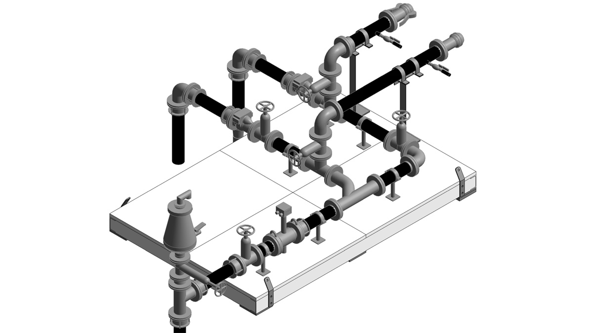 Pumping station valve skid (RLPS, storm pumps and FE washwater draw-off pumps) - Courtesy of ESD