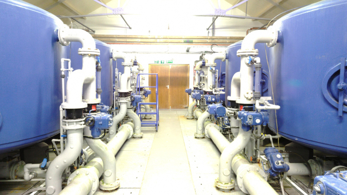 Laser scan of existing filter hall at Glenlatterach WTW - Courtesy of ESD