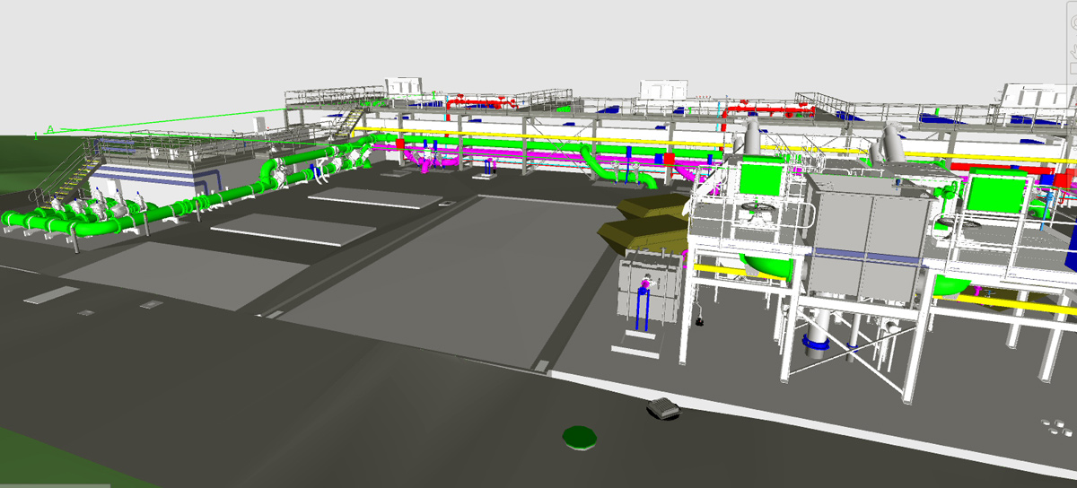 Digital 3D model of the Nereda® plant - Courtesy of EPS Group