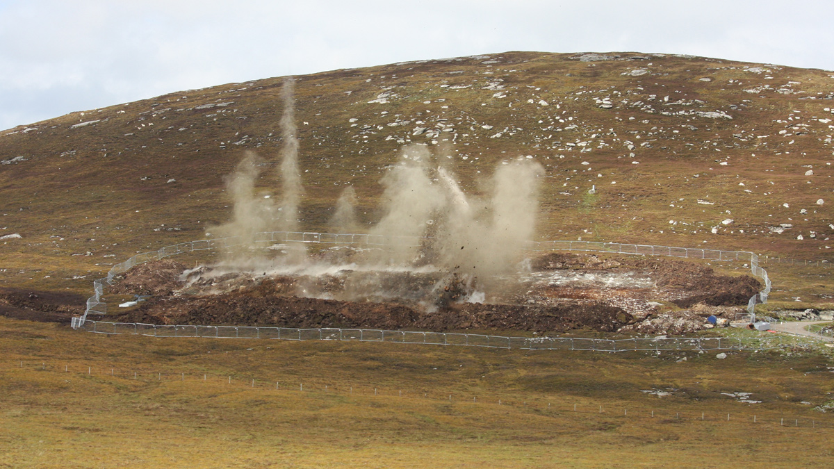 Lochmaddy blast of the WTW site - Courtesy of RSE