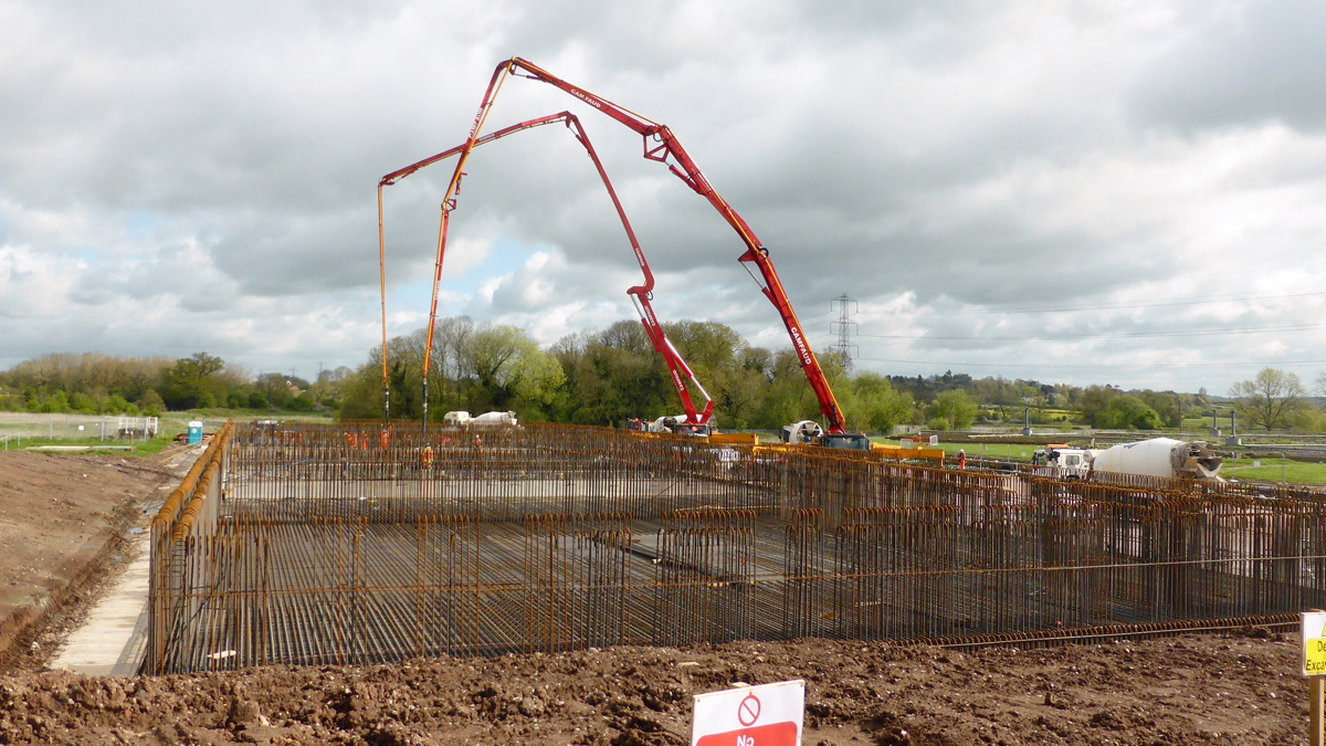 Nereda® reactor base pour - Courtesy of Stantec UK Limited