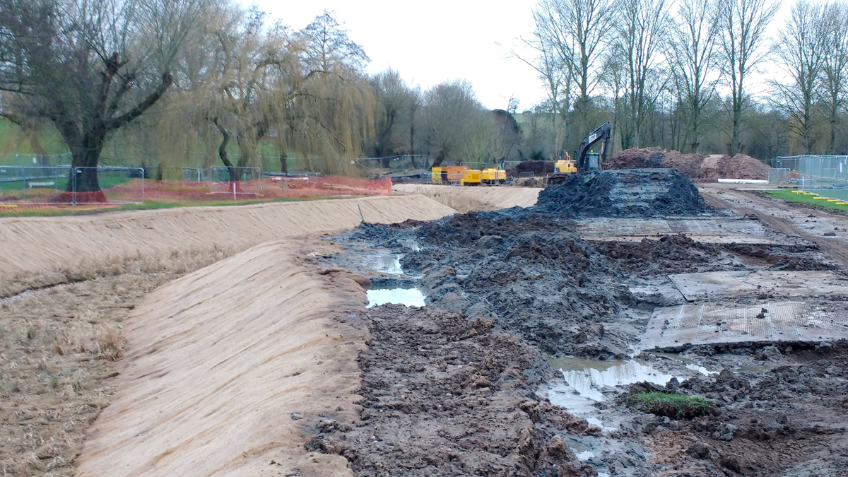 Offline invasive brook construction - Courtesy of Galliford Try