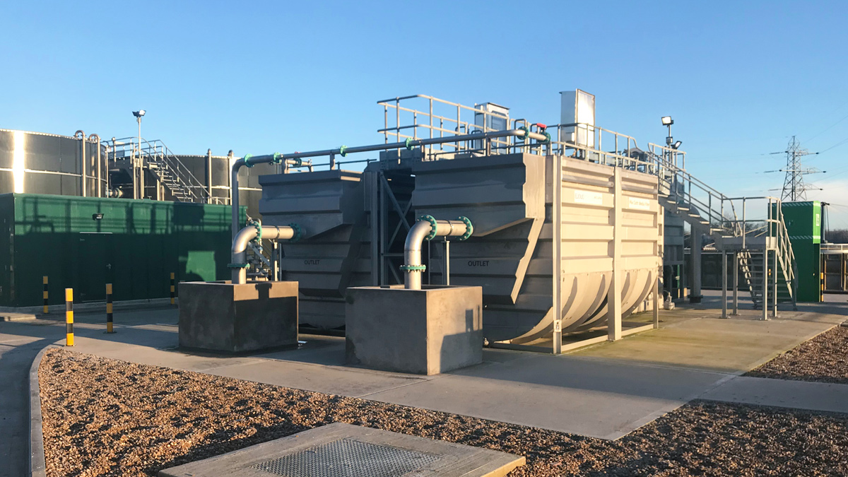 A view of the two Mecana cloth filters - Courtesy of Severn Trent