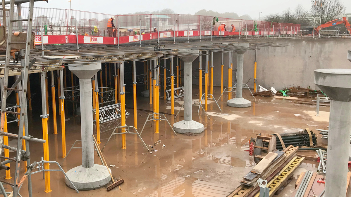 Clean backwash water tank under construction (February 2019) - Courtesy of Severn Trent