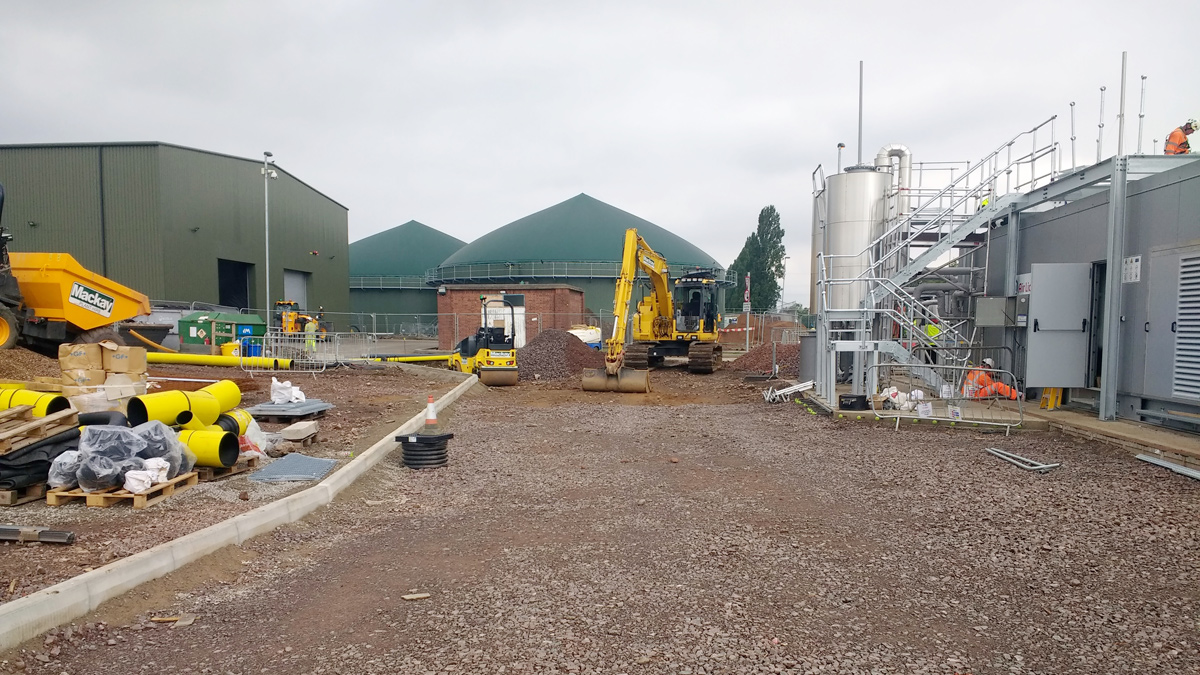 Biogas upgrader and H2S filters - Courtesy of Galliford Try