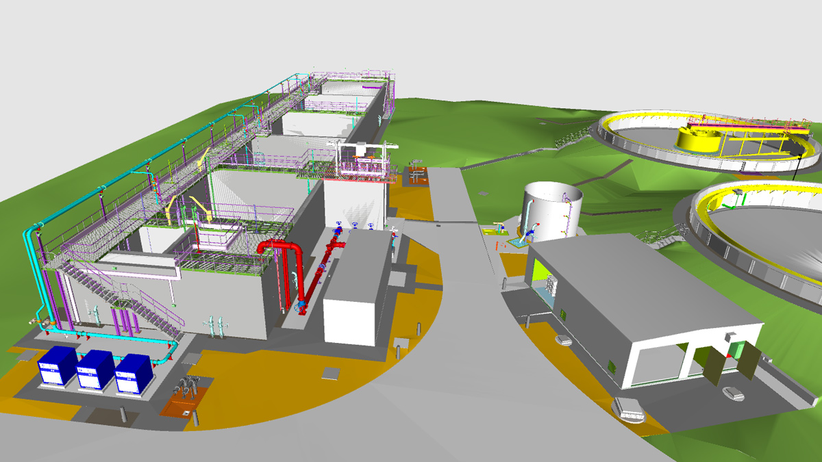Earl Shilton STW - BIM model - Courtesy MWH Treatment