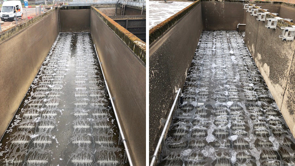 New aeration grids - Courtesy of Costain