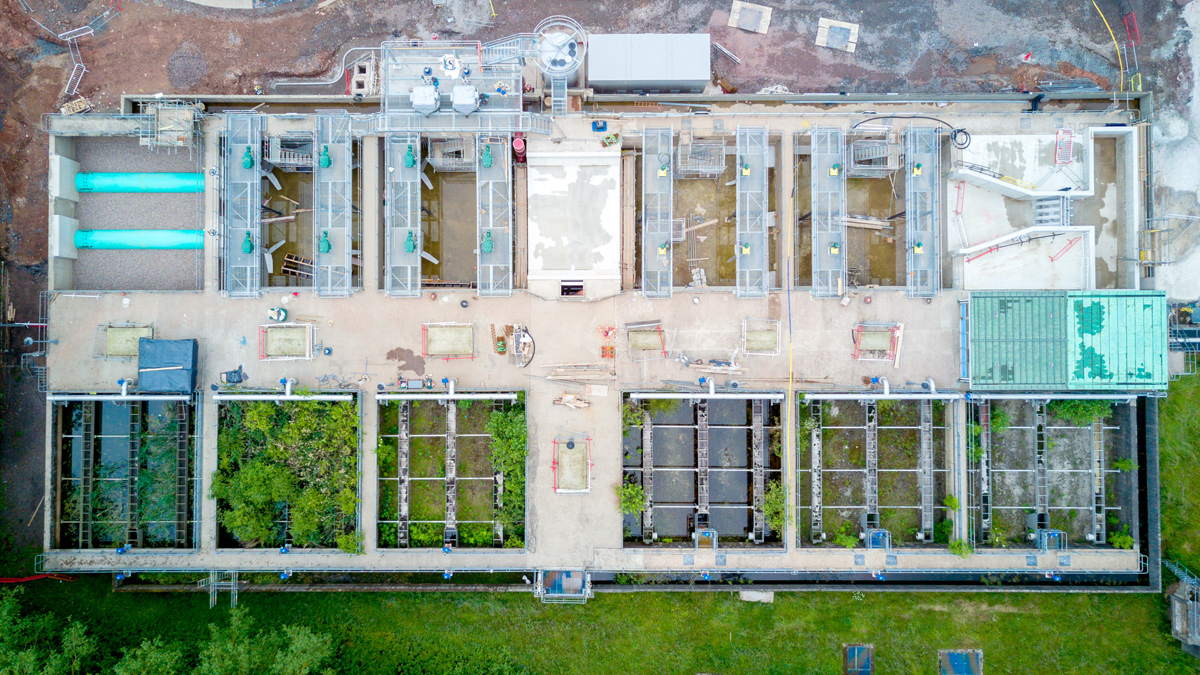 Sand filters converted to CoMag reaction tanks - Courtesy of Costain