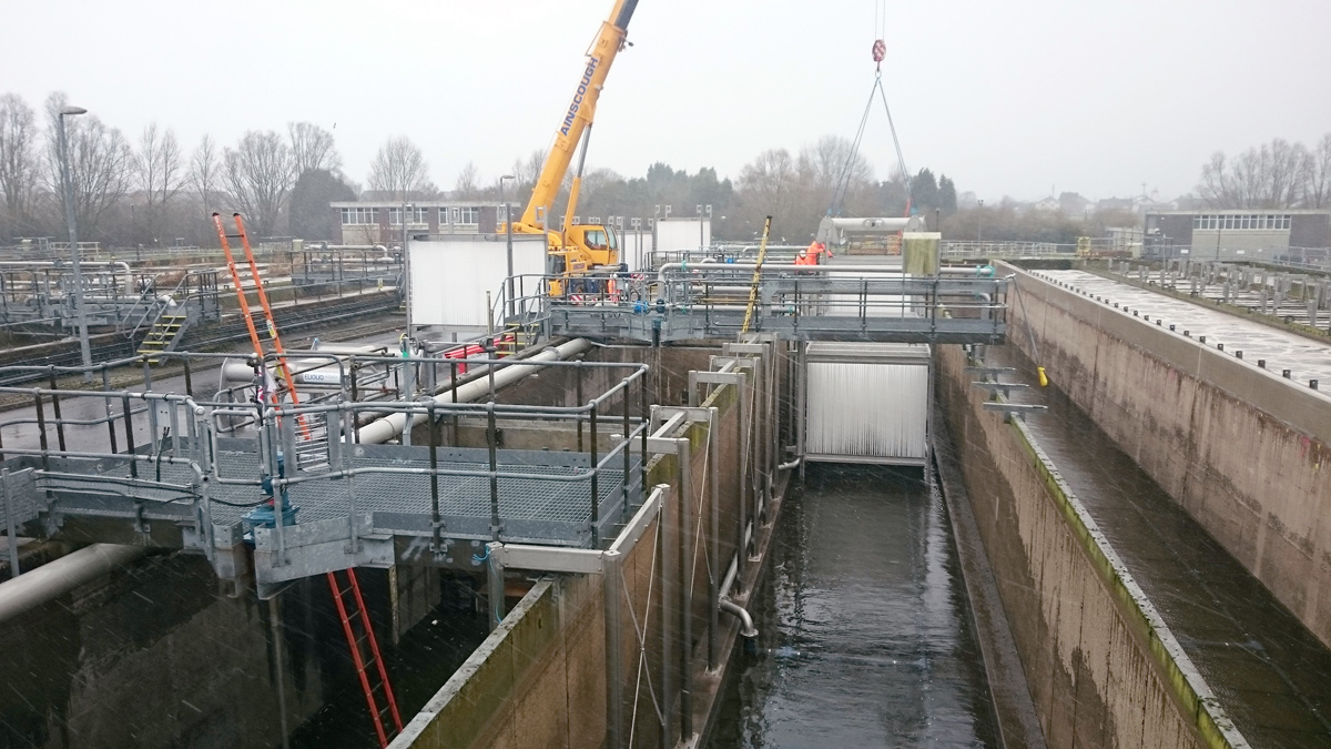 Installation of the IFAS Cages - Courtesy of MMB