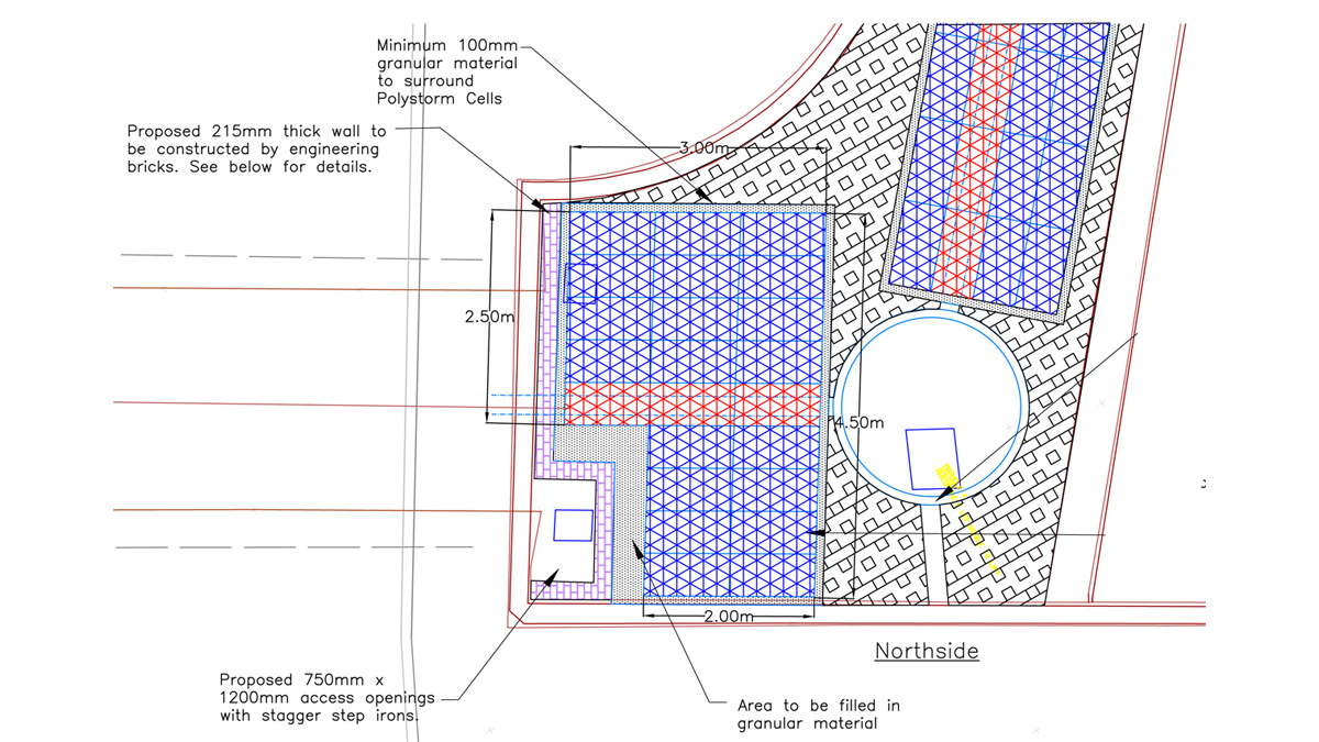 Location of underpass access manhole - Courtesy of Galliford Try