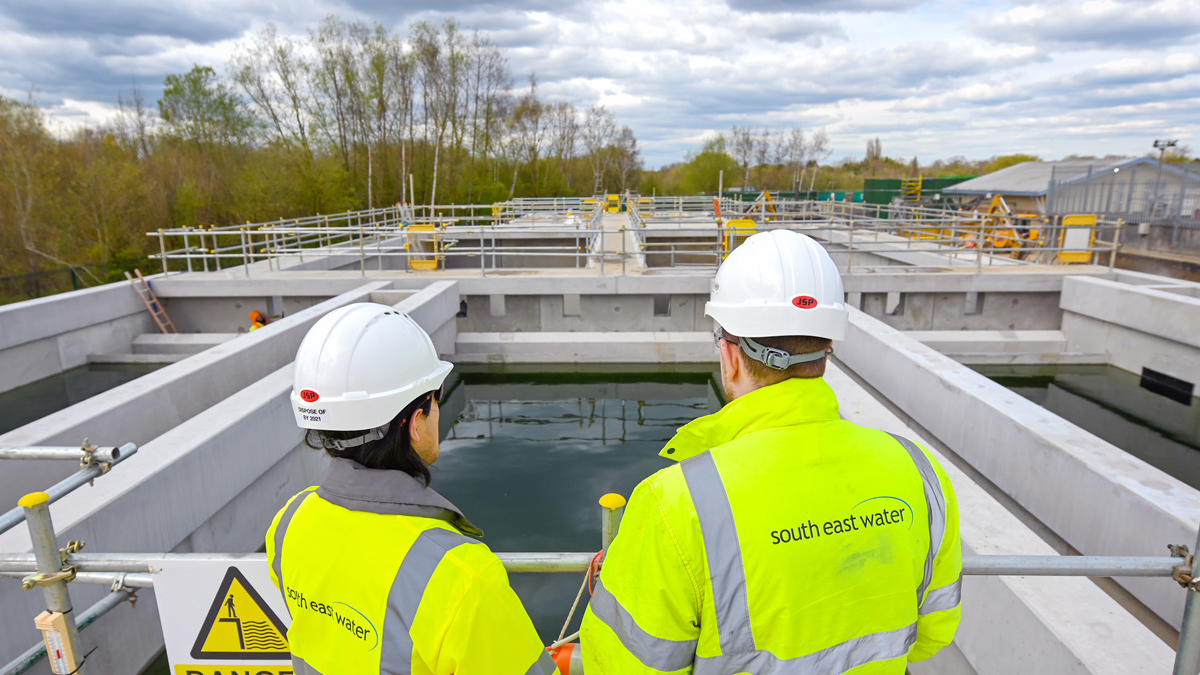 The tanks have been constructed using precast concrete panels - Courtesy of South East Water