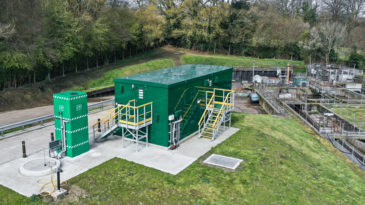 Ferric dosing kiosk delivery area - Courtesy of Southern Water