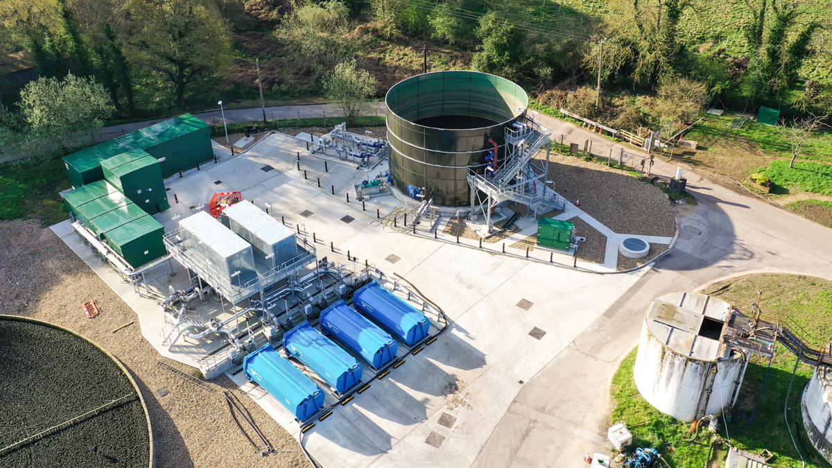 Sludge treatment area - Courtesy of Southern Water