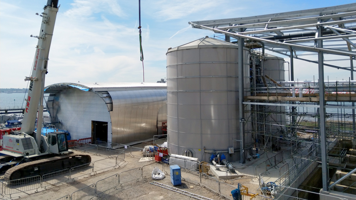 Sludge treatment area - Courtesy of Southern Water