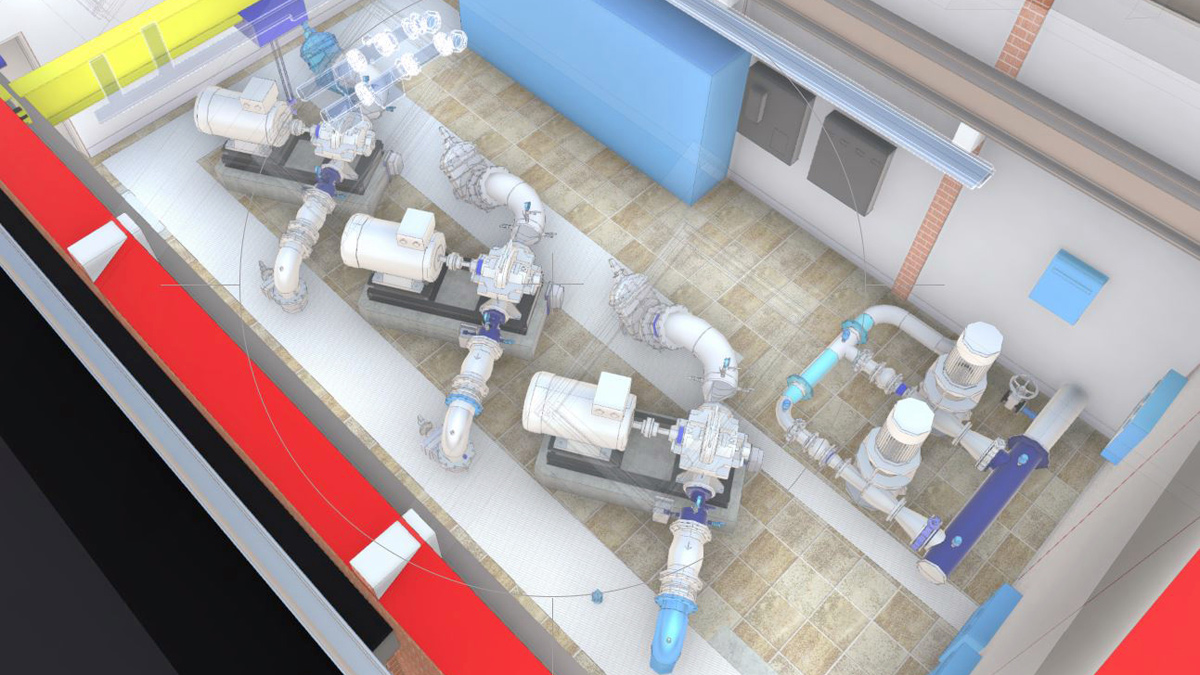 Hagbourne WBS BIM model proposed layout - Courtesy of SMB