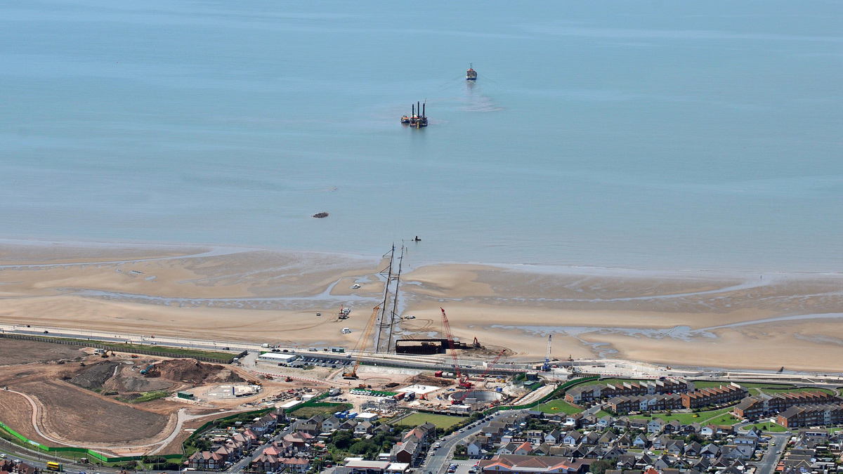 Aerial of the LSO under construction - Courtesy of United Utilities