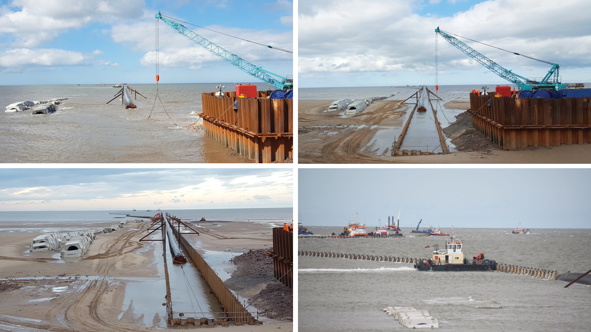 Installation of pipeline - Courtesy of United Utilities