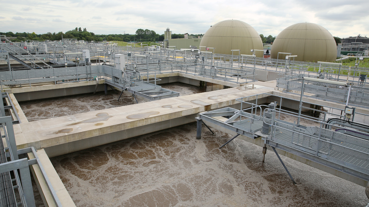 Swing zone in lanes 1 and 2 operating in aeration mode - Courtesy of United Utilities